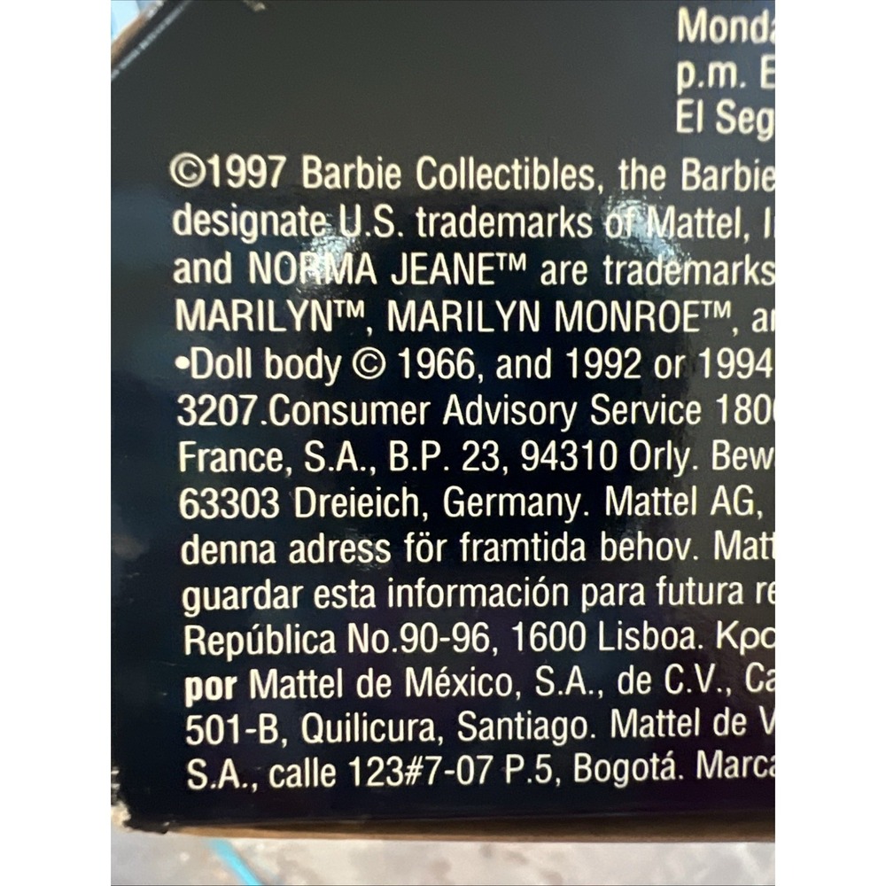 1997 Barbie As Marilyn Monroe The Seven Year Itch Collector Doll - Picture 6 of 6